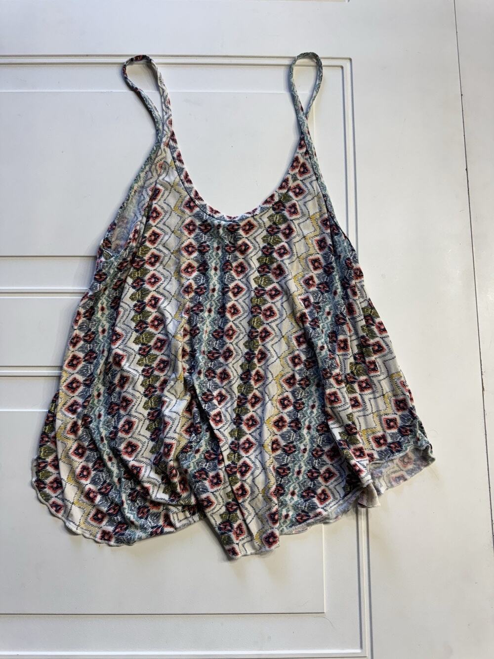 Poetry Womens Sz S Multicolor Boho Aztec Flowy Tank Top Shirt